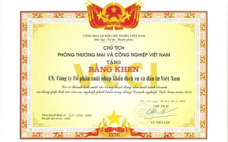 Certificate of merit – Certificate